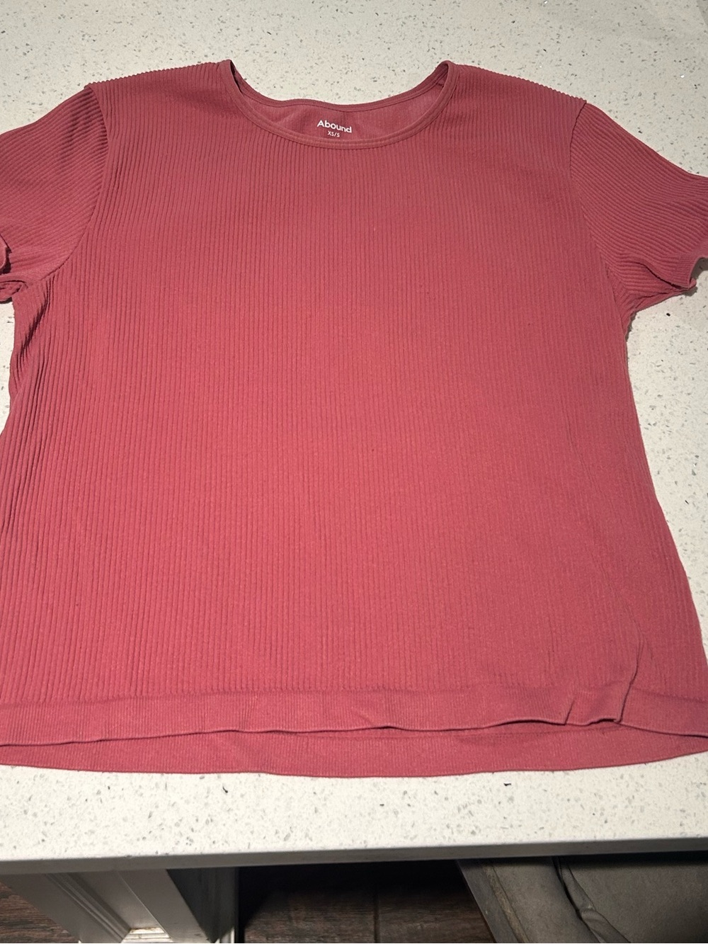 Pink ribbed Abound shirt